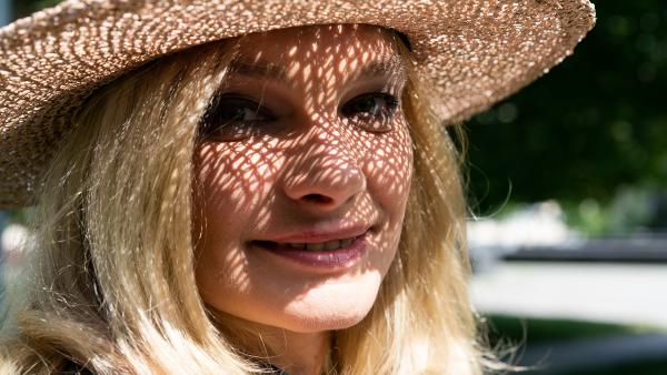 Woman's face in shade