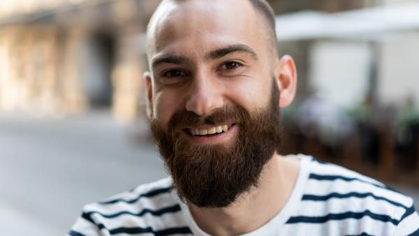 Smiling hipster face