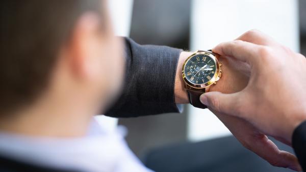 Man looking at the watch